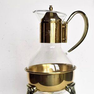 Vintage Brass and Glass coffee pod